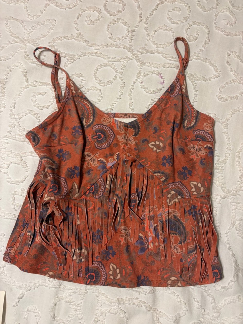 Idyllwind Rust Paisley Fringe Cami